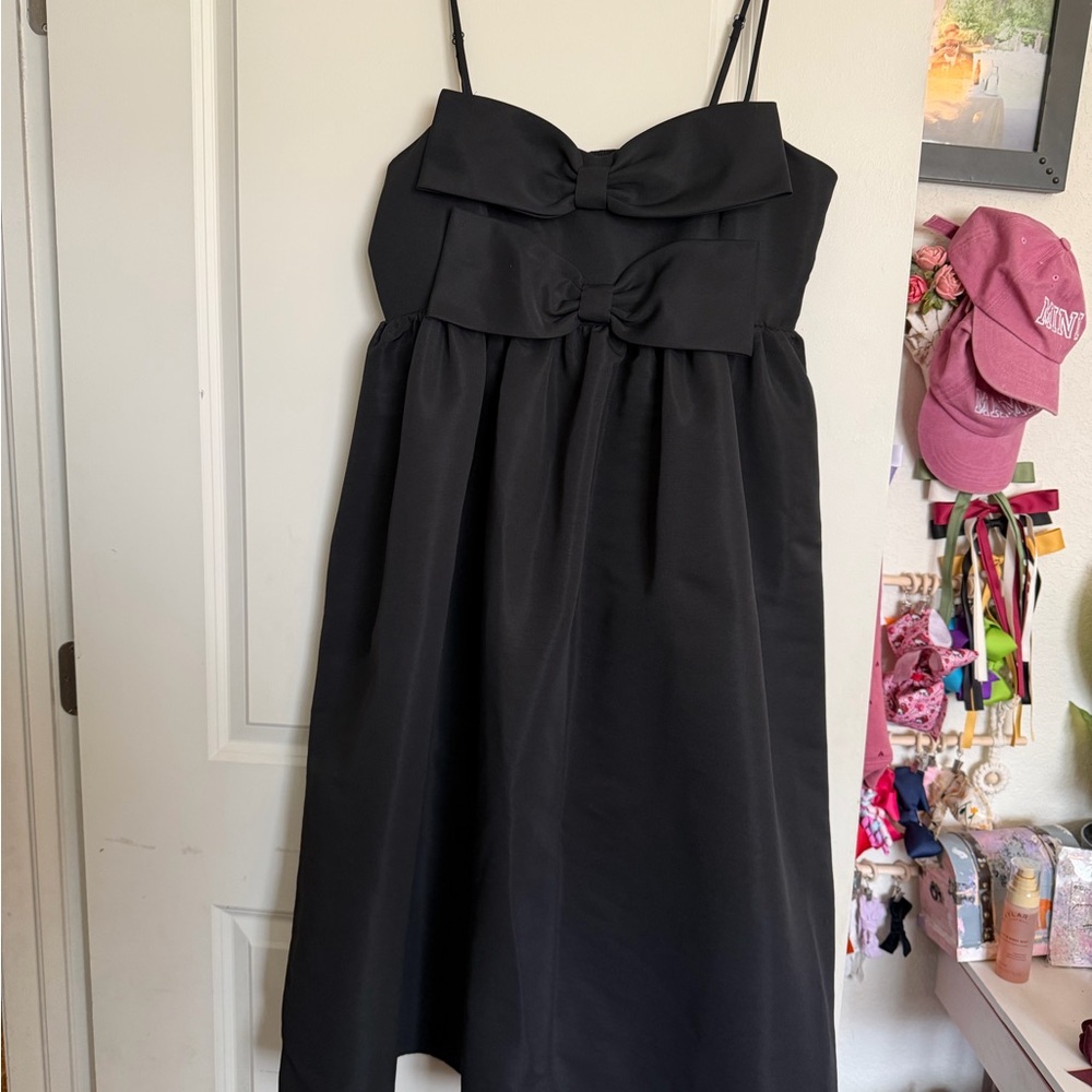 Sachin + Babi Black Textured Dress with V-Neck